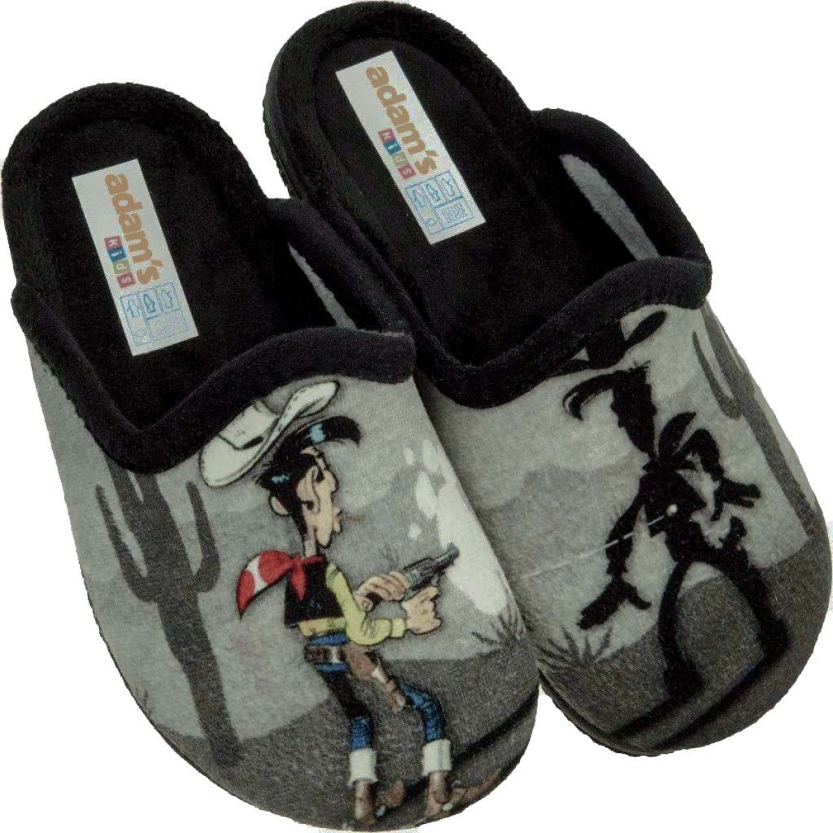 Adam's Shoes Παιδικές Παντόφλες Lucky Luke 624-22833 Μαύρο Adam's Shoes Παιδικές Παντόφλες Lucky Luke 624-22833 Μαύρο
