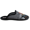 Adam's Shoes Ανδρικές Παντόφλες Lucky Luke 624-25536 Μαύρο Γκρι