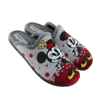 Adam's Shoes Γυναικείες Παντόφλες 624-25595 Γκρι Μπορντώ