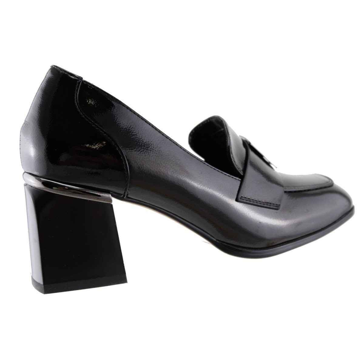 Adam's Shoes Γυναικεία Μοκασίνια 815-24610 Μαύρο Λουστρίνι