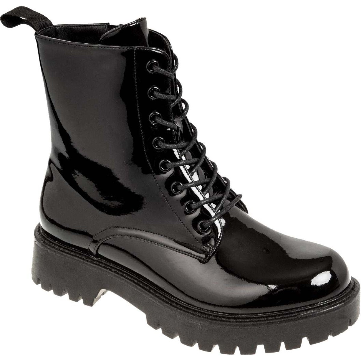 Adam's Shoes Γυναικεία Μποτάκια 829-24549 Μαύρο λουστρίνι