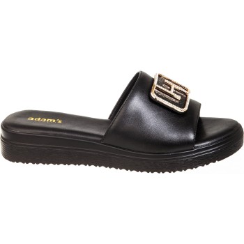 Adam's Shoes Γυναικεία Σανδάλια Flatform 829-26043 Μαύρο
