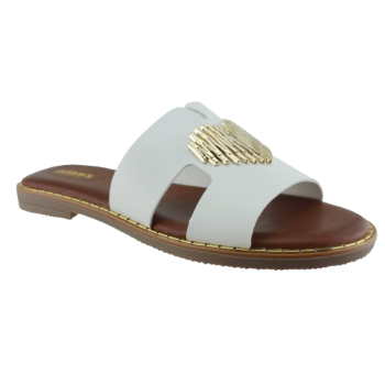 Adam's Shoes Γυναικεία Σανδάλια 829-25005 Λευκό