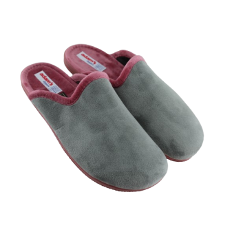 Adam's Shoes Γυναικείες Παντόφλες 624-25551 Γκρι Ροζ