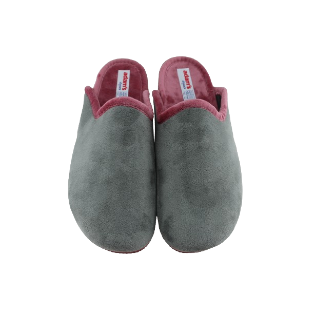 Adam's Shoes Γυναικείες Παντόφλες 624-25551 Γκρι Ροζ