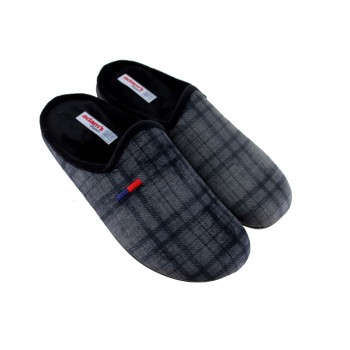 Adam's Shoes Ανδρικές Παντόφλες 758-25503 Μαύρο Γκρι Adam's Shoes Ανδρικές Παντόφλες 758-25503 Μαύρο Γκρι