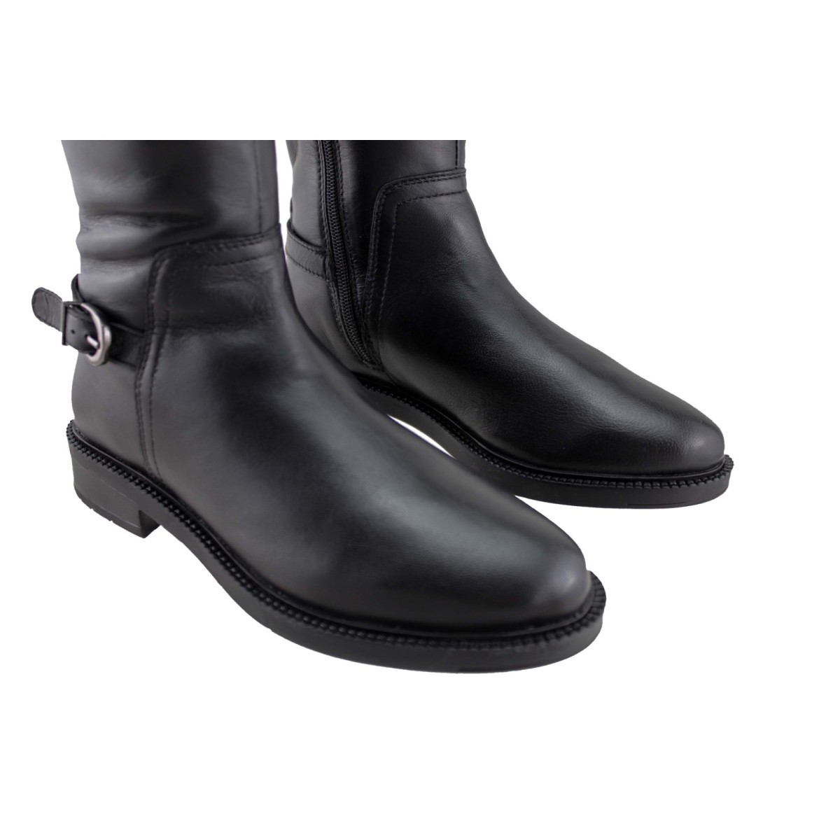 Adam's Shoes Γυναικείες Μπότες Δέρμα 594-25513 Μαύρο