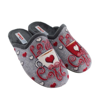Adam's Shoes Γυναικείες Παντόφλες 701-21521 Γκρί