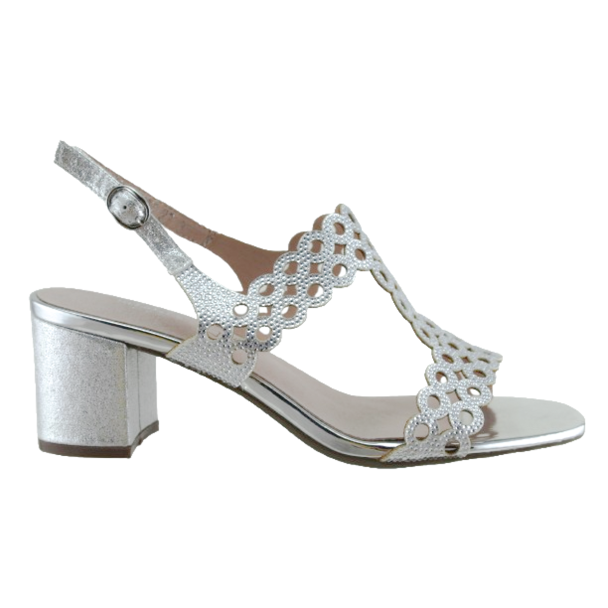 Adam's Shoes Γυναικεία Πέδιλα 823-26007 Ασημί