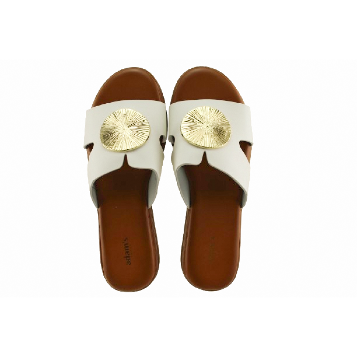 Adam's Shoes Γυναικεία Σανδάλια Flatform 829-26019 Λευκό
