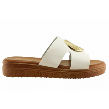 Adam's Shoes Γυναικεία Σανδάλια Flatform 829-26019 Λευκό