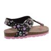 Adam's Shoes Παιδικά Πέδιλα 708-21019 Μαύρο Φλοράλ