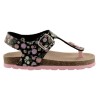 Adam's Shoes Παιδικά Πέδιλα 708-21019 Μαύρο Φλοράλ