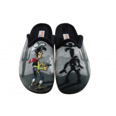 Adam's Shoes Παιδικές Παντόφλες Lucky Luke 624-22833 Μαύρο 