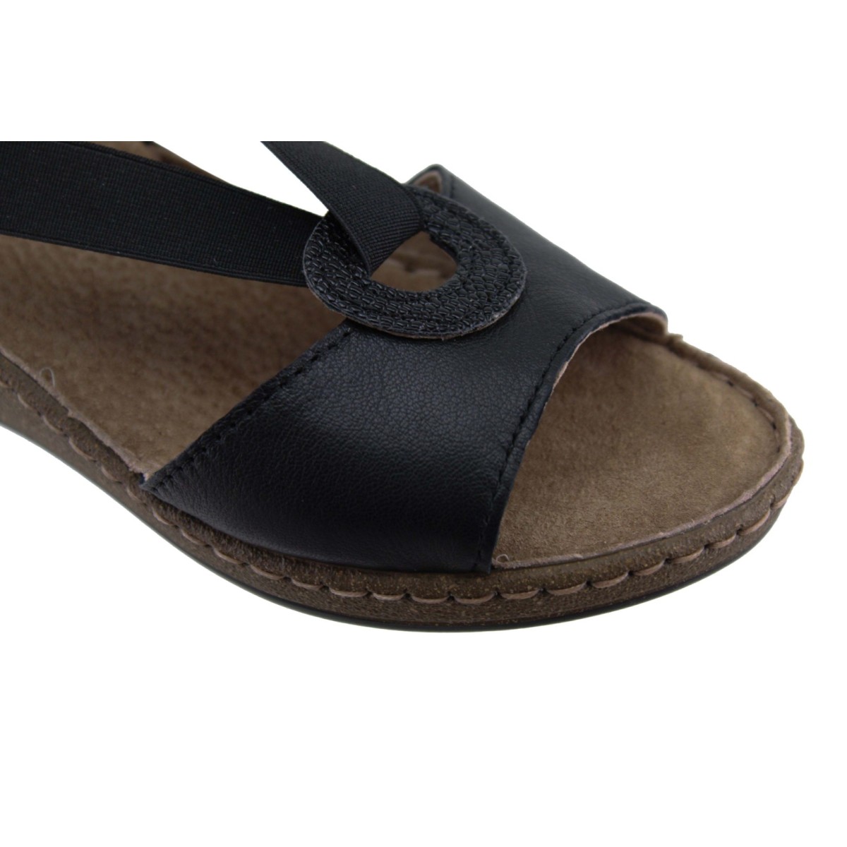 Adam's Flex Γυναικεία Πέδιλα Δέρμα 591-23028 Μαύρο