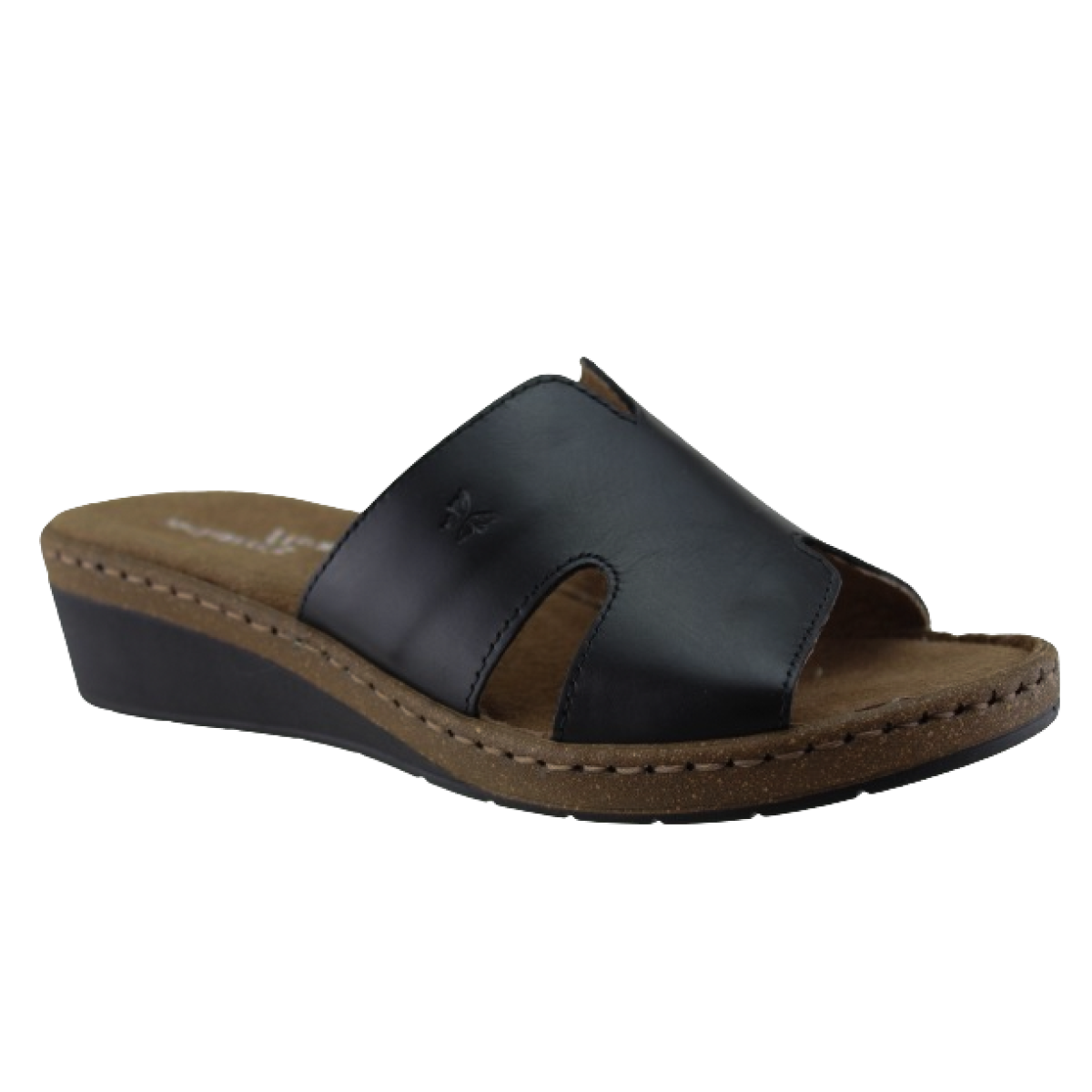 Adam's Flex Γυναικεία Mules Δέρμα 591-24022 Μαύρο