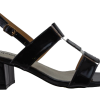Adam's Shoes Γυναικεία Πέδιλα 907-24005 Μαύρο Λουστρίνι