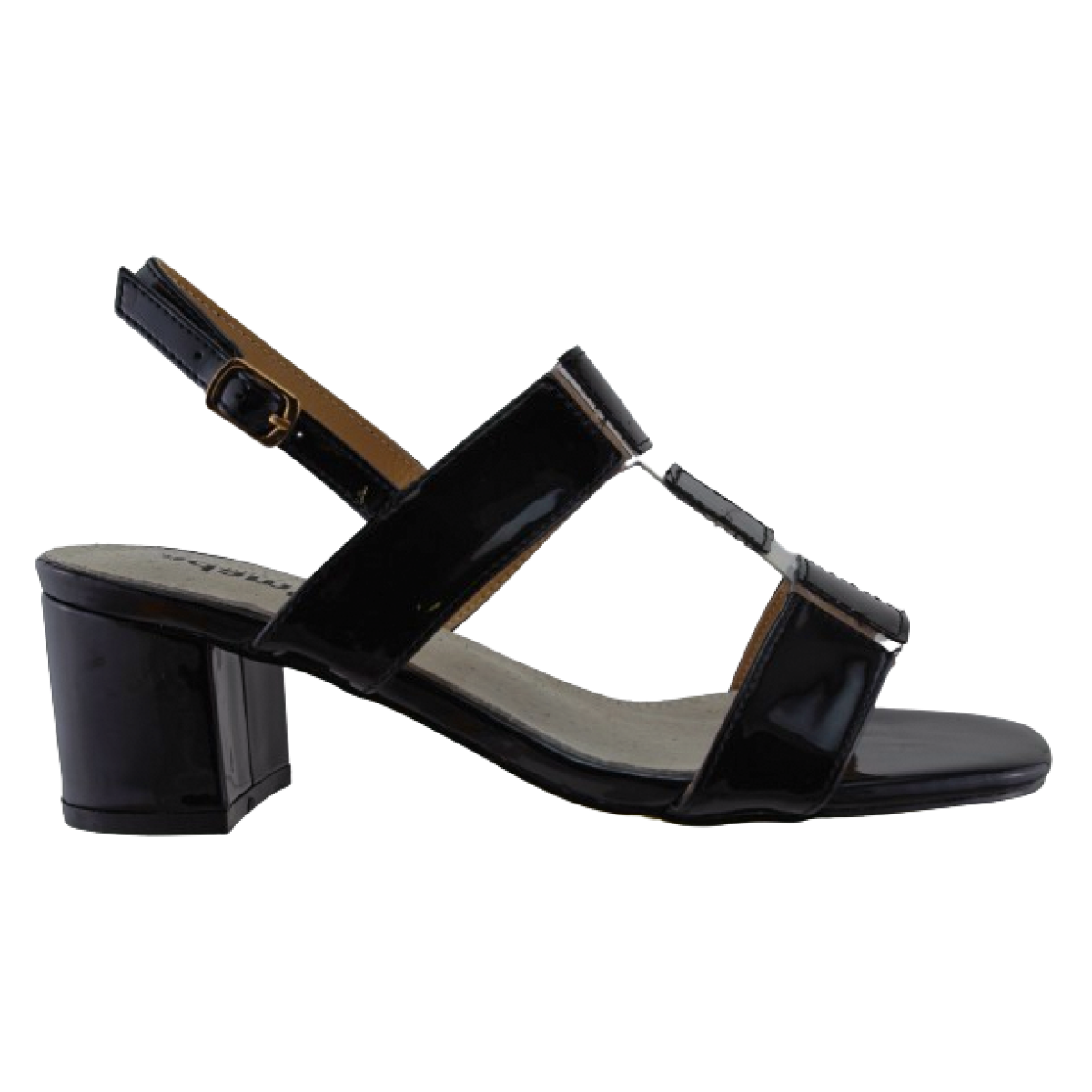 Adam's Shoes Γυναικεία Πέδιλα 907-24005 Μαύρο Λουστρίνι