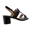 Adam's Shoes Γυναικεία Πέδιλα 907-24005 Μαύρο Λουστρίνι