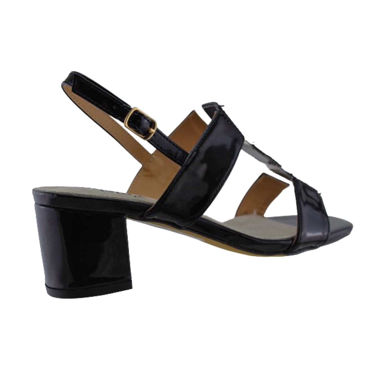 Adam's Shoes Γυναικεία Πέδιλα 907-24005 Μαύρο Λουστρίνι