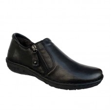 Adam's Shoes Γυναικεία casual Δέρμα 580-21508 Μαύρο