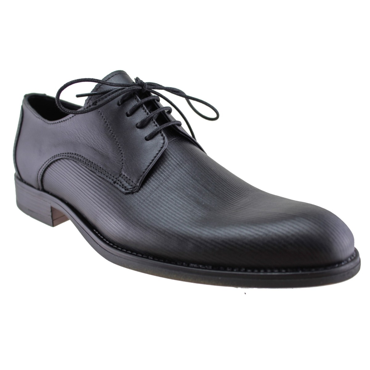 Antonio Ανδρικά Αμπιγέ Δέρμα 350-OXF STRIPE  Μαύρο