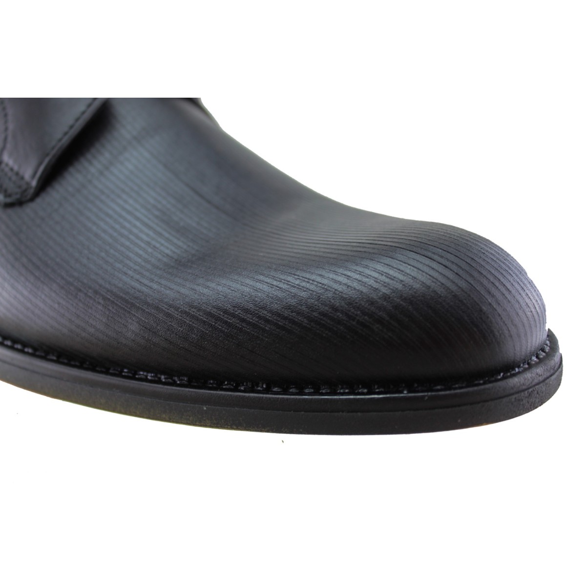 Antonio Ανδρικά Αμπιγέ Δέρμα 350-OXF STRIPE  Μαύρο