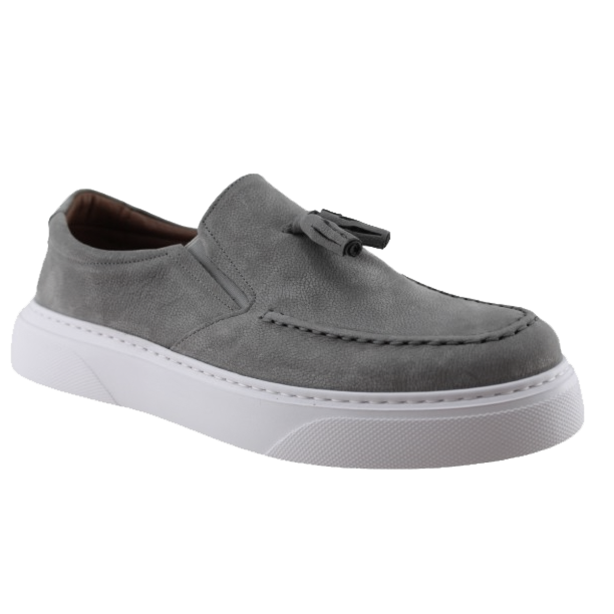 Antonio Shoes Ανδρικά Μοκασίνια Δέρμα 402/4001 Γκρι Suede