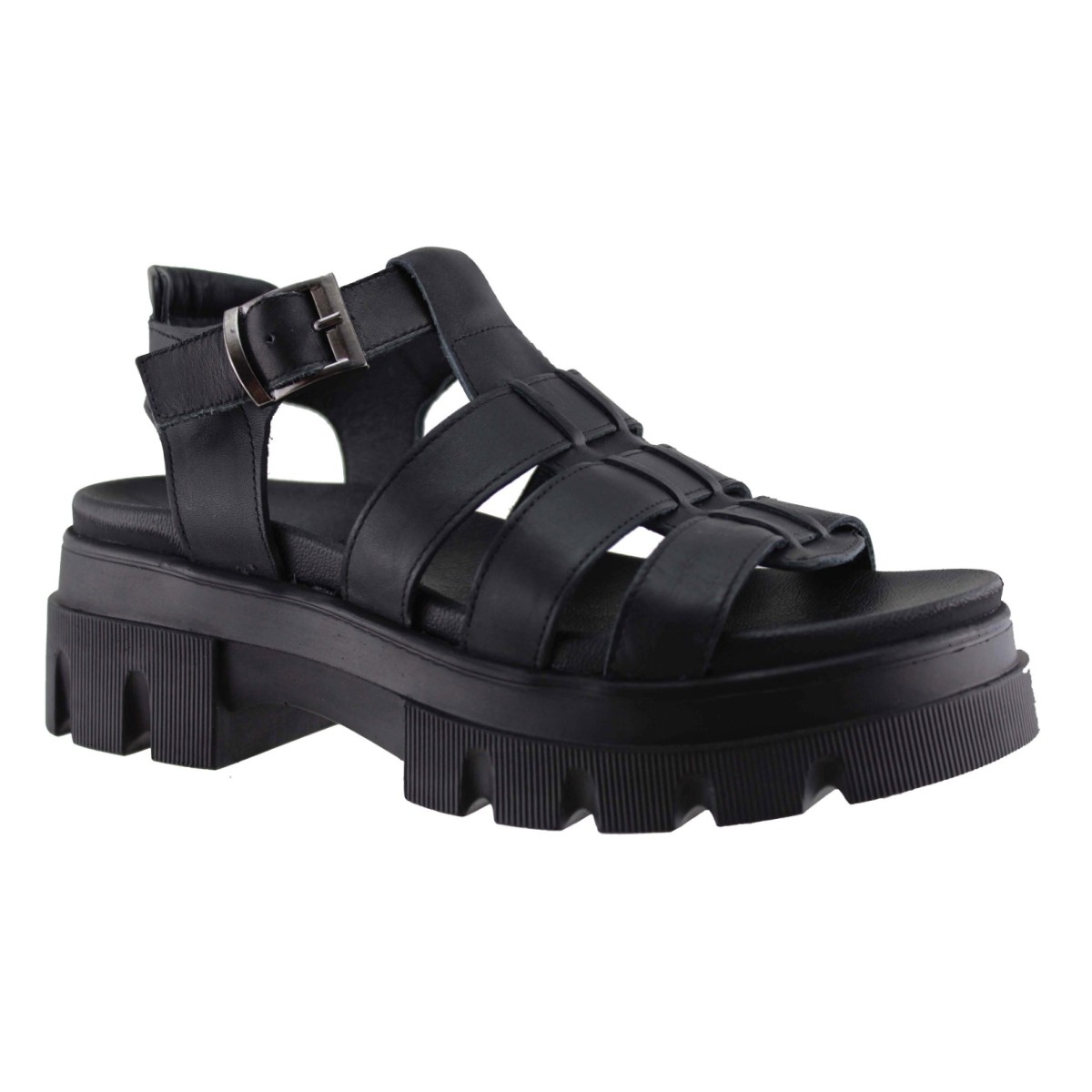 CATWALK Γυναικεία Πέδιλα Δέρμα 405 Μαύρο
