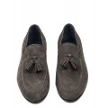 Damiani Ανδρικά Loafers Δέρμα 3200 Ανθρακί Suede
