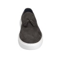 Damiani Ανδρικά Loafers Δέρμα 3502 Ανθρακί Suede