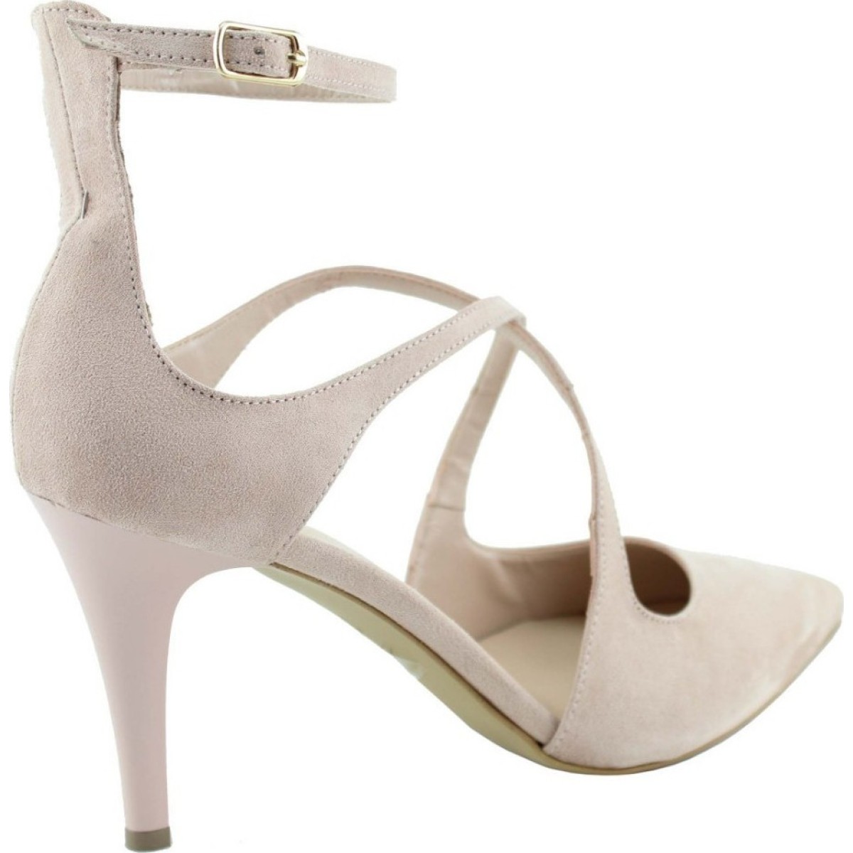 Envie Shoes Γυναικείες Γόβες E02-09052-90 Nude Suede