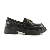 Envie Shoes Γυναικεία Μοκασίνια Δέρμα E15-18048-34 Μαύρο