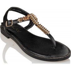 Envie Shoes Γυναικεία Πέδιλα Flat V96-13263-34 Μαύρο