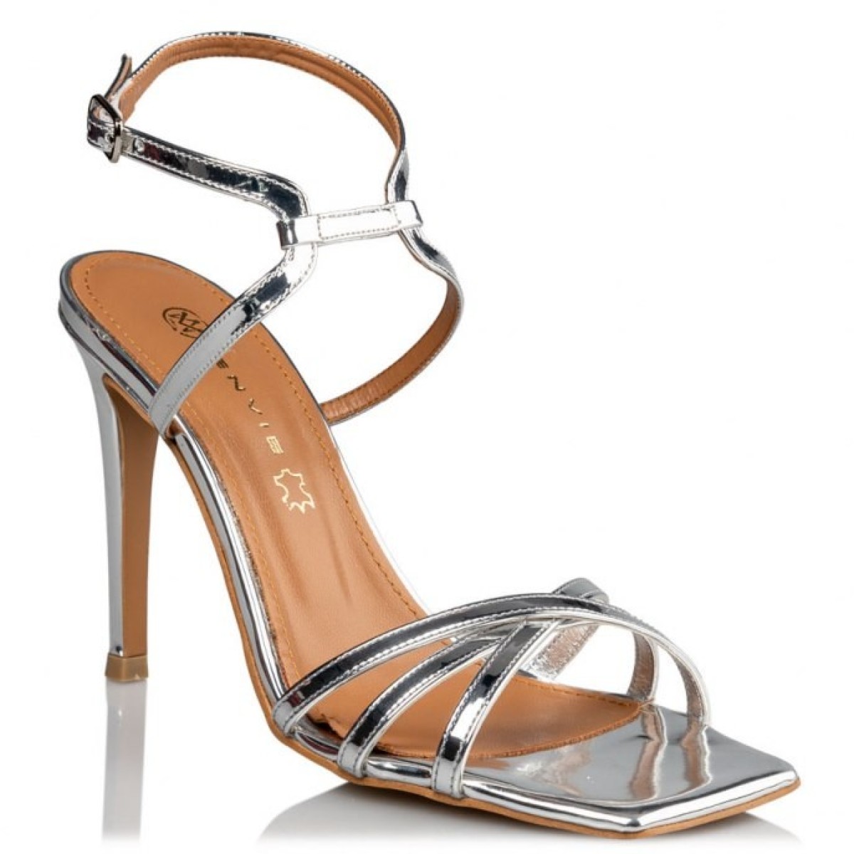 Envie Shoes Γυναικεία Πέδιλα E02-17080-21 Silver Mirror Envie Shoes Γυναικεία Πέδιλα E02-17080-21 Silver Mirror