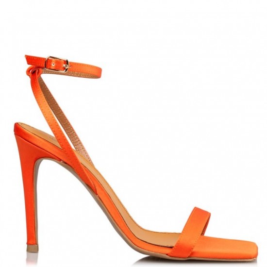 Envie Shoes Γυναικεία Πέδιλα E02-17081-46 Orange Satin