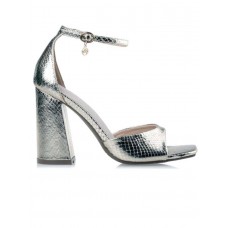 Envie Shoes Γυναικεία Πέδιλα E42-17159-21 Silver Snake