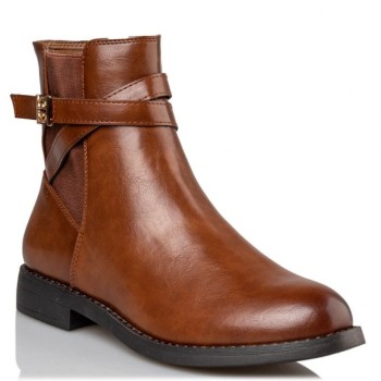 Envie Shoes Γυναικεία Μποτάκια V57-16131-26 Κάμελ