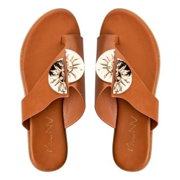 Envie Shoes Γυναικεία Σανδάλια Flat V96-15411-26 Κάμελ