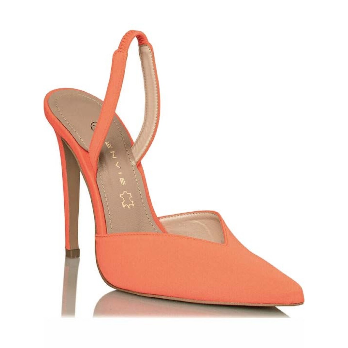 Envie Shoes Γυναικείες Γόβες E02-15154-46 Πορτοκαλί Satin