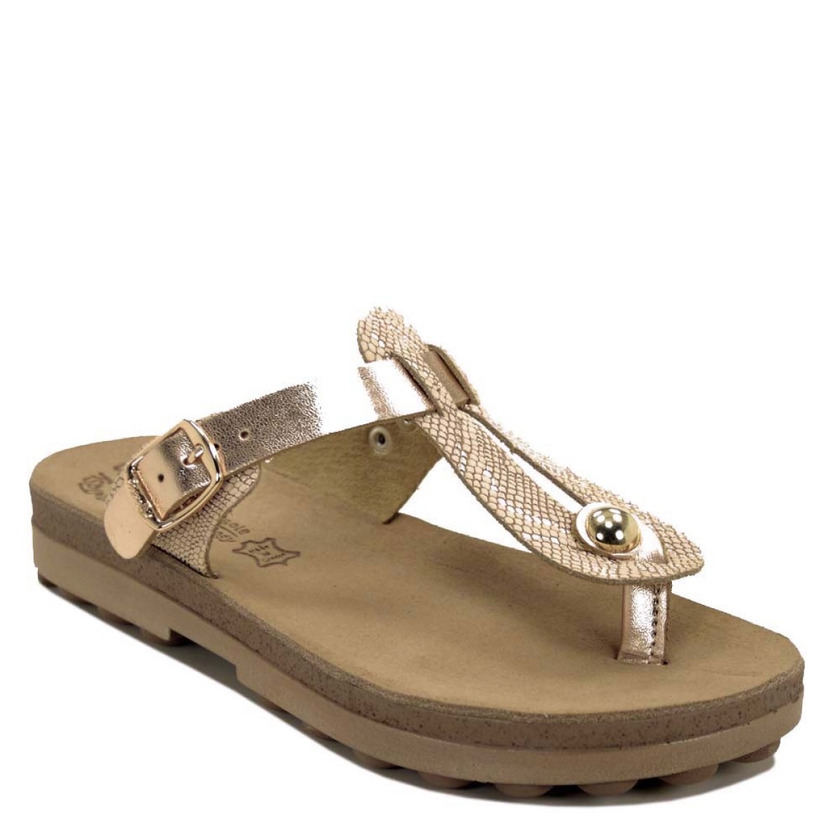 FANTASY SANDALS S9004 ROSEGOLD LIZARD
