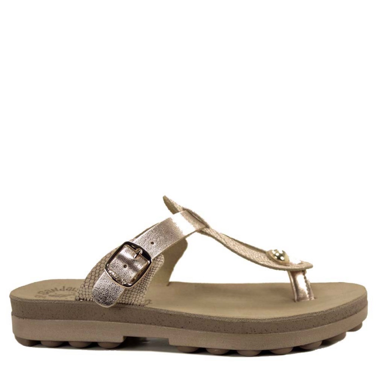 FANTASY SANDALS S9004 ROSEGOLD LIZARD