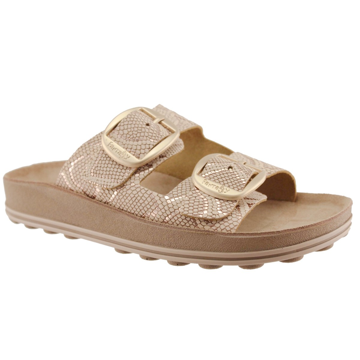 FANTASY SANDALS S310 ROSEGOLD LIZARD