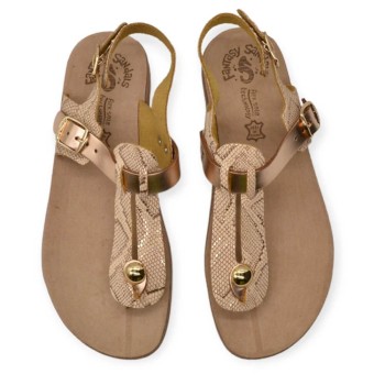FANTASY SANDALS S9005 ROSEGOLD LIZARD