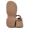 FANTASY SANDALS Γυναικεία Σανδάλια Πλατφόρμες Δέρμα S2100 Tabac Giraffe