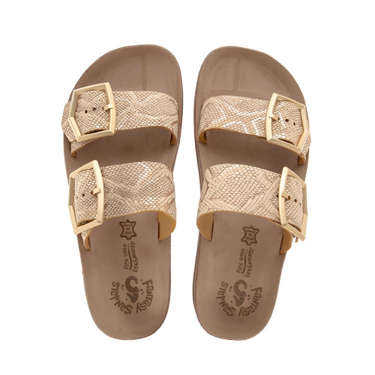 FANTASY SANDALS S331 ROSEGOLD LIZARD FANTASY SANDALS S331 ROSEGOLD LIZARD