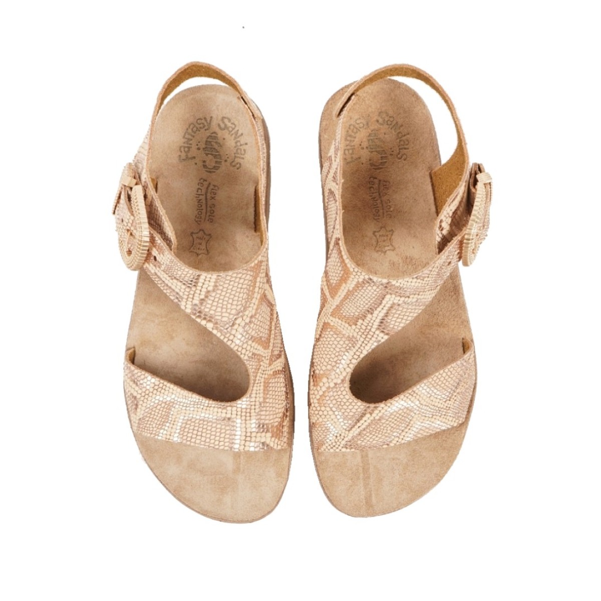 FANTASY SANDALS Γυναικεία πέδιλα S9055 ROSEGOLD LIZARD FANTASY SANDALS Γυναικεία πέδιλα S9055 ROSEGOLD LIZARD