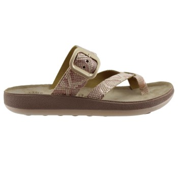 FANTASY SANDALS S904 ROSEGOLD LIZARD