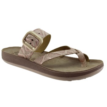 FANTASY SANDALS S904 ROSEGOLD LIZARD