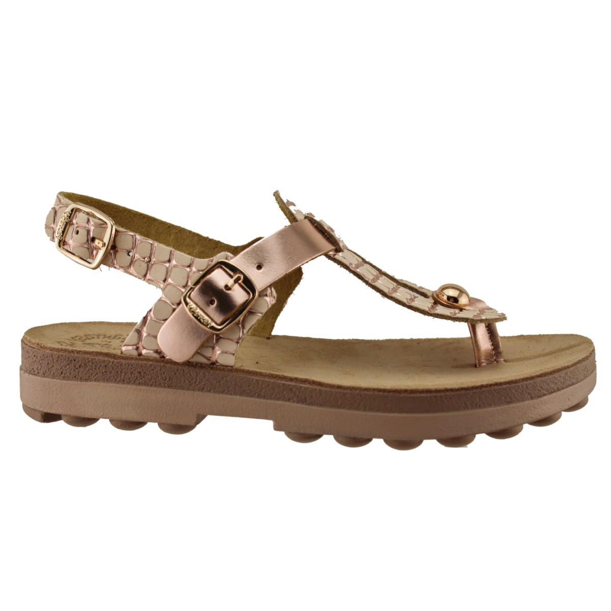 FANTASY SANDALS S9005 ROSEGOLD CROCO